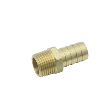 Imagem de Acoplador/conector de encaixe farpado de latão sem chumbo genérico 5/20.3 cm Farpa de mangueira x 1/5.1 cm macho NPT combustível gás água (pacote com 20)