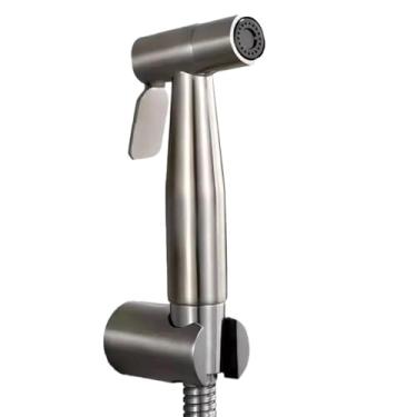 Imagem de Chuveirinho Inox Ducha Higiênica Banheiro 1,5m Aço Inoxidável Resistente Flexível Prata Alta Pressão Instalação Fácil Uso Sanitário e Lavabo