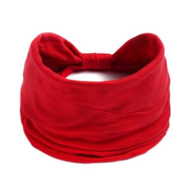 Imagem de Bandanas elásticas para mulheres, faixa de cabeça esportiva absorvente com nó macio para a vida diária e exercícios de ioga