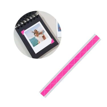 Imagem de Cantoneira Adesiva para Fotos e Scrapbook Pink 17 Unidades