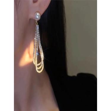 Imagem de Brincos de noiva floco de neve: joias de celebração de festival para acessórios de roupas