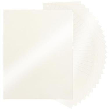 Imagem de 25 folhas de cartolina cremosa brilhante 21 x 28 cm off-white cartolina 41,7 kg papel de impressora pesado para convites de casamento, artesanato, cartões comemorativos, impressão UAP18CM025
