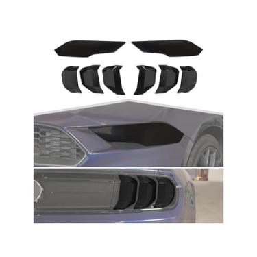 Imagem de Amayum Kit de capa de luz frontal para farol traseiro adequado para Ford Mustang 2018-2023 Lâmpada de freio traseira, kit de acabamento de lâmpada de cabeça dianteira, acessórios externos