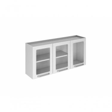 Imagem de Armário Aéreo C/vidro Cozinhas Itatiaia Tarsila 3 Portas Branco
