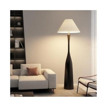 Imagem de Luminária de chão Luminária de chão minimalista preta para sala estar ao lado do sofá, ornamento decorativo, ambiente, lâmpadas mesa para quarto