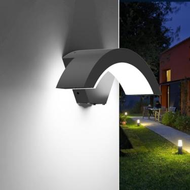Imagem de Arandela de Parede Externa LED 6000K Branco Frio - Luminária de Segurança 18W, IP65 à Prova d'Água, Alumínio Resistente, Iluminação Poderosa para Garagem, Portão e Área Externa