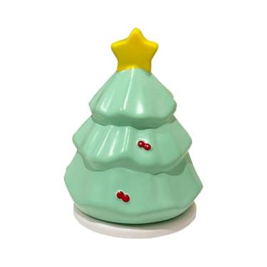 Imagem de MotiveTech Porta-palitos em formato de árvore de Natal, caixa organizadora para enfeites de mesa e objetos de decoração.