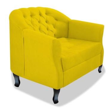 Imagem de Poltrona Julia A02 Suede - Adj Decor Cor Amarelo