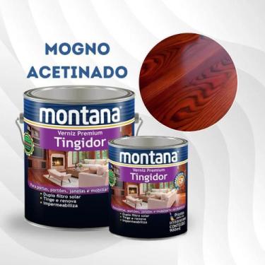 Imagem de Verniz Premium Tingidor Mogno Acetinado 900ml Montana Madeira - Montan