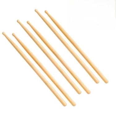 Imagem de Conjunto de baquetas de 1, 2, 3 e 4 peças, acabamento em madeira natural, pontas em forma de barril (3)