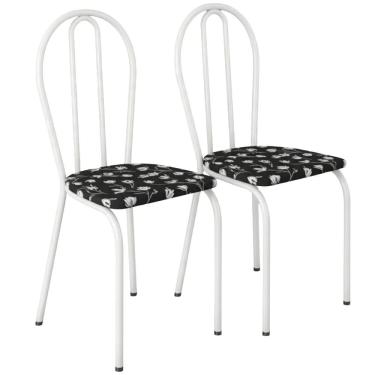 Imagem de Kit 02 Cadeiras Tubular America 004 Branco ARTEF