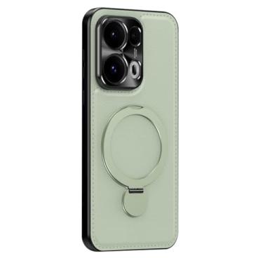 Imagem de Capa de couro verde, X9, FWYANZH para Oppo Find X9/X9pro, capa magnética com anel ajustável, suporte para lente de câmera, proteção antiarranhões