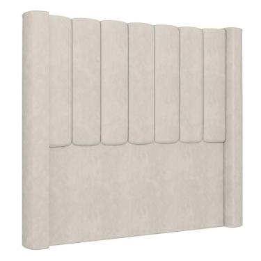 Imagem de Cabeceira Casal Cama Box 140cm Claire I02 Veludo Bege - Mpozenato