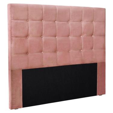 Imagem de Cabeceira Casal 1,40m Verona Veludo Rosa