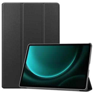 Imagem de Capa inteligente para Samsung Galaxy Tab S10 Lite / S10 FE / S9 FE de 10,9 polegadas, capa inteligente Ratesell leve com suporte triplo com função despertar/hibernar automática preta