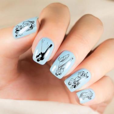 Imagem de 1 peça de placa de aço impressa em unhas com tema de amor de casamento, modelo de design de unha impresso reutilizável, ferramentas de beleza de aço inoxidável