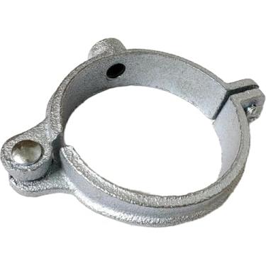 Imagem de ClampTitan Gancho de tubo de anel dividido articulado, ferro galvanizado, com encaixe de haste de 3/8 ou 1/5.1 cm (10, 1 1/10.2 cm)