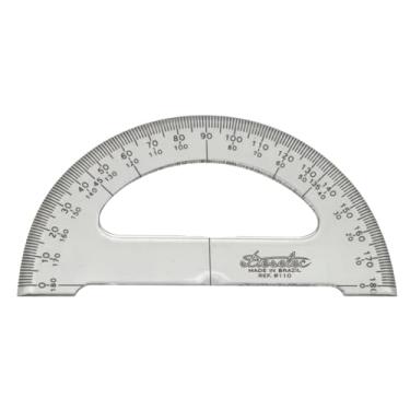 Imagem de Transferidor Acrílico 180° 12 cm 8112, Trident, Incolor