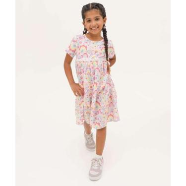 Imagem de Vestido Infantil Estampa Arco Íris Marisa Tam 4 a 10-15899, Bege, 8