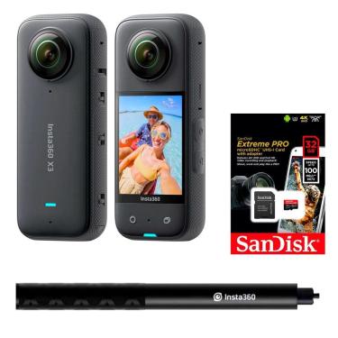 Imagem de Câmera Insta360 X3 + Bastão + Cartão De Memória 32gb