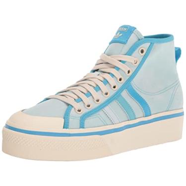 Imagem de adidas Originals Tênis feminino Nizza Platform Mid, Quase azul/pantone/branco giz, 36