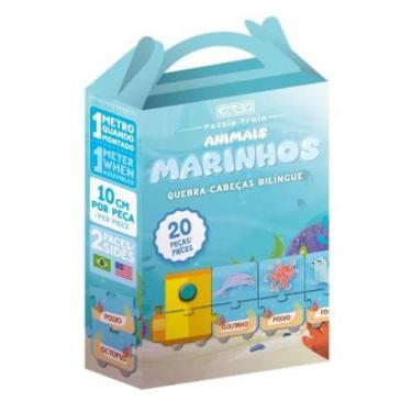Imagem de Puzzle train animais marinhos 10620 - Animativa, 3