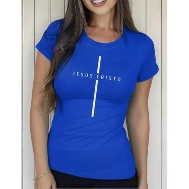 Imagem de Camiseta Camisa Algodão Feminina Masculina Adulto Gospel Evangélica Ca