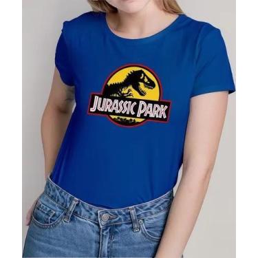 Imagem de Camiseta Camisa Algodão Feminina Masculina Adulto Filme Dinossauro Jur
