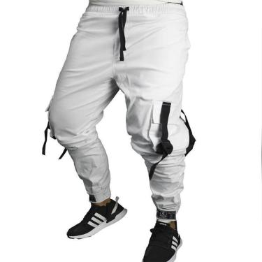Imagem de Calça Jogger Masculina BRANCA Cargo Track Short-Unissex