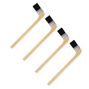 Imagem de Pincel de pintura dobrado, 4 peças, 7,6 cm de largura, reutilizável, variedade de pincéis, tintas de radiador para todas as pinturas a óleo de látex, móveis, paredes, tratamento marítimo, limpeza de