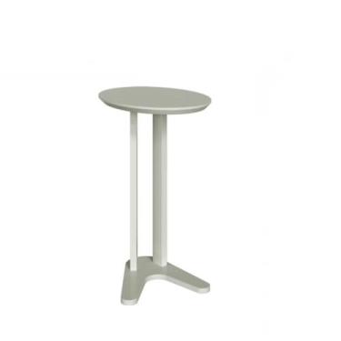Imagem de Mesa Lateral ou Canto Oval MDF 60cm Freijó Branco ou Preta - Openbox2,