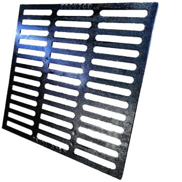 Imagem de MOSINSBO Grelha De Drenagem Ferro Fundido, Tampa Externa 28X28, Esgoto Substituição Classe B, Canal Durável E Resistente, Quadrada Preta Para Entrada Automóveis, Concreto, Quintal, Garagem