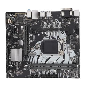 Imagem de Zyyini Placa-mãE de Computador H410, Placa-mãE LGA 1200 Dual DDR4 DIMM Micro ATX Com Saída DVI E VGA, Portas Serial ATA III, PCI E X16, RJ45, PCI E 3.0