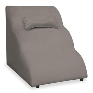 Imagem de Escadas Escadinha Nuvem PET Cachorro Gato Veludo + Brinde- Design Fofo, Conforto Máximo- Além de Funcional, um Enfeite Charmoso para seu Lar (CAPPUCCINO)