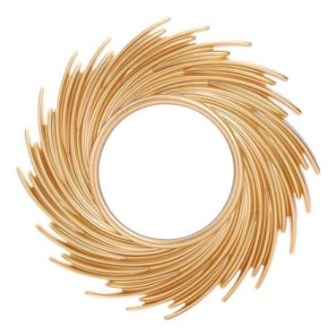 Imagem de Espelho decorativo multiuso pequeno montado na parede estilo rústico espelho de parede redondo criativo simples espelho de parede para sala de estar espelho de maquiagem montado na parede para casa