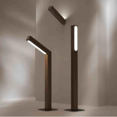 Imagem de Luminária de Mesa LED 360° com Controle de Luminosidade (Dimerizável) – Abajur Moderno para Leitura, Estudo e Home Office (Marrom)