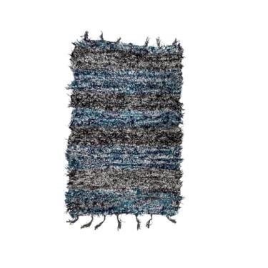 Imagem de TAPETE FELPUDO EM ALGODAO E FIBRAS 80X50CM DECORAÇÃO CASA