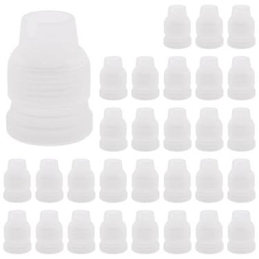 Imagem de SWZHAI 30 peças de acopladores para sacos de confeitar, pequenos acopladores de plástico para decoração de bolos, acoplador de ponta de tubo para bicos de cobertura, transparente (3 x 0,94 polegadas)