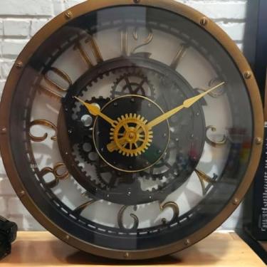 Imagem de Relógio De Parede Retrô Antigo Engrenagem Vintage Decoração
