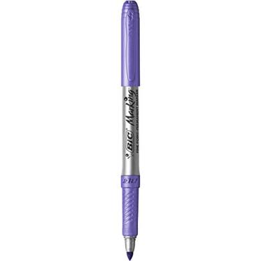 Imagem de Pincel Permanente, Bic, Marking, 1.1 mm, Violeta, Metálico, Caixa com 10