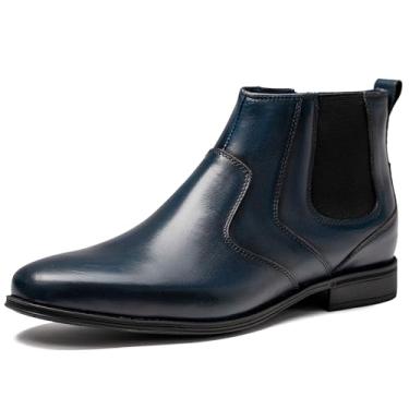 Imagem de Holy dove Chelsea Botas masculinas – couro legítimo, Chelsea Botas masculinas com zíper lateral, botas casuais sem cadarço, botas sociais estilo Chukka e Oxford, 2024002-azul, 39
