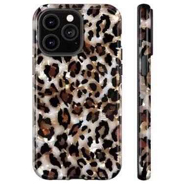 Imagem de Generic Capa de leopardo compatível com iPhone 16 Plus, capa de telefone vintage com estampa de leopardo para meninas, mulheres, homens, meninos, meninos, homens, capa rígida de camada dupla + capa de