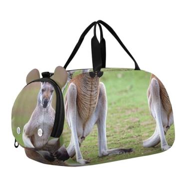 Imagem de Linda bolsa de viagem Cupid Pug Love para meninas, bolsa de viagem para o fim de semana, bolsa de viagem para crianças, Boxe canguru, Clássico