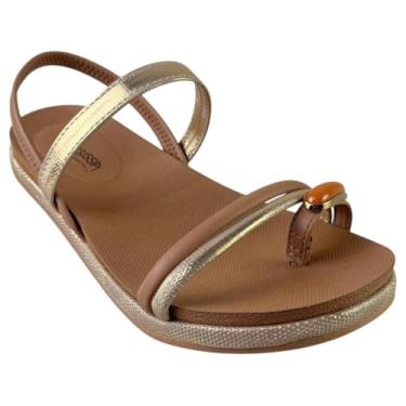 Imagem de Sandália Feminina Mississipi Dedo Ring Tiras com Brilho (Rose, BR, Adulto, Numérico, 37)