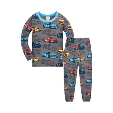 Imagem de Conjunto De Pijama Infantil 100% Algodão Macio Com Estampa Completa De