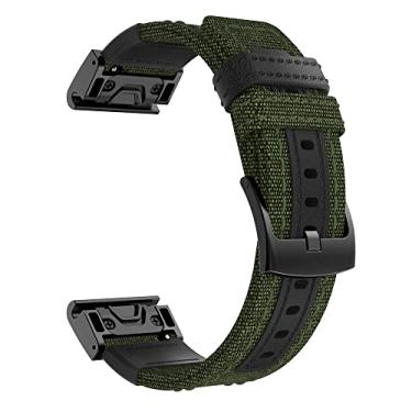 Imagem de KAPPDE Pulseira de relógio de nylon de liberação rápida de 22 de 26 mm para relógio inteligente Garmin Fenix 6X 6 Pro Fenix 7X Fenix 7 Fenix 5X 5 3 3HR 935 945 EPIX (médio, para Approach S60 S62)
