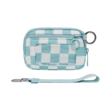 Imagem de Carteira Feminina Xadrez Preta Com Janela Para Documento, Bolso Para M