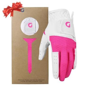 Imagem de Luva de golfe juvenil, mão esquerda, luvas de golfe infantis para meninos e meninas (rosa, grande (idade 10-13))