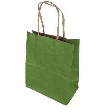 Imagem de Sacola LC Liso Papel Kraft Natural Alça Natural 13,5x8x16 c/10un (Verde Limão)