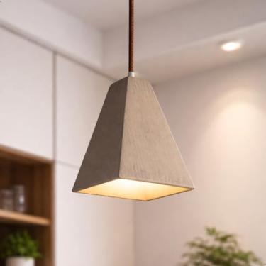 Imagem de Luminária Pendente Deimos em Cerâmica Areia,Design Decorativo com Cabo 170cm e Soquete E27,Iluminação Decorativa para Sala, Mesa de Jantar e Ambientes Internos